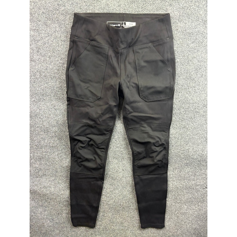 Carhartt Force Utility Leggings Womens Small Black Fitted Reinforced Knee Pants